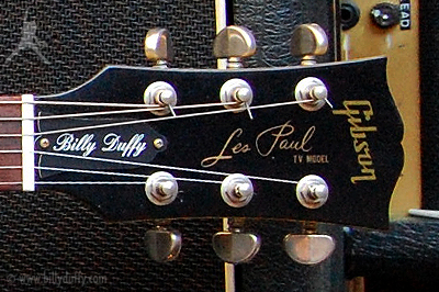 Headstock of Billy's Les Paul Jnr