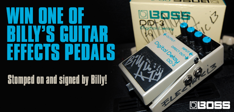 Win one of Billys Used Guitar Effects Pedals!