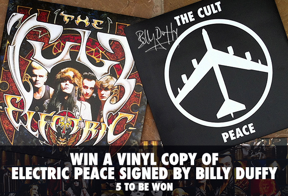 Win a vinyl copy of The Cult Electric Peace signed by Billy Duffy