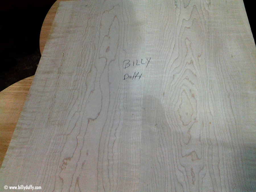 The wood for Billy's Gibson Custom Shop Les Paul