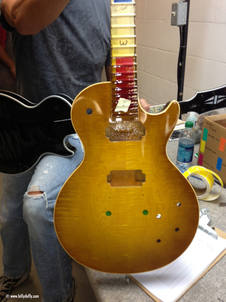 The Flame Top finish of Billys Gibson Custom Shop Les Paul