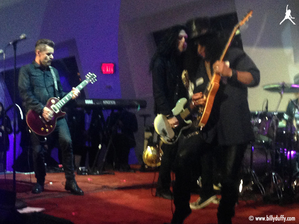 Billy onstage with Slash