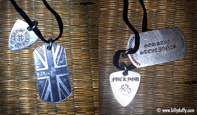 Billy Duffy Union Jack dog tags