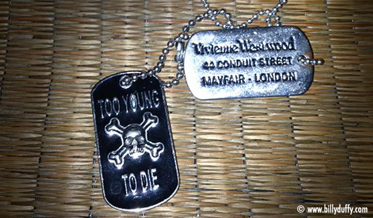 Billy Duffy Westwood dog tags