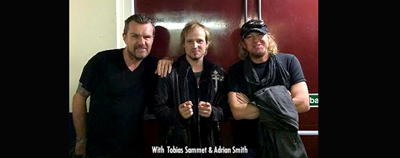 Billy with Edguy's Tobias Sammet and Iron Maiden's Adrian Smith