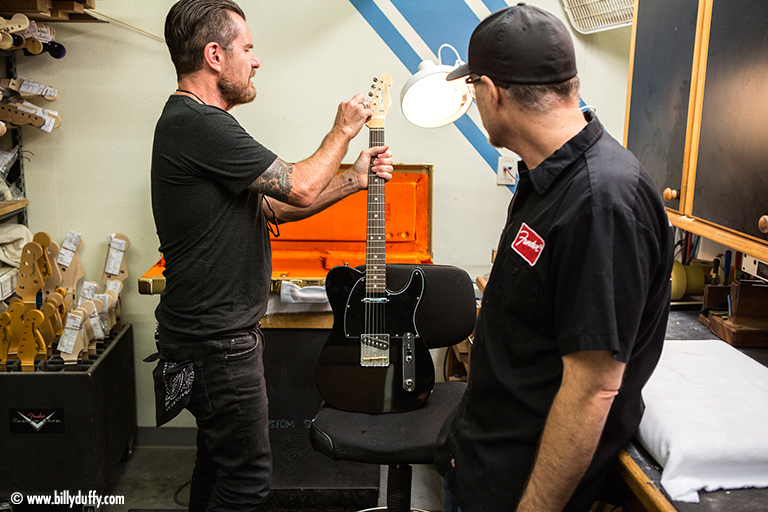 Checking out the Custom Fender Telecaster