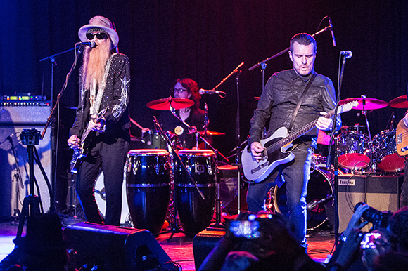 Billy Duffy & Billy Gibbons at AdoptTheArts benefit January 2015