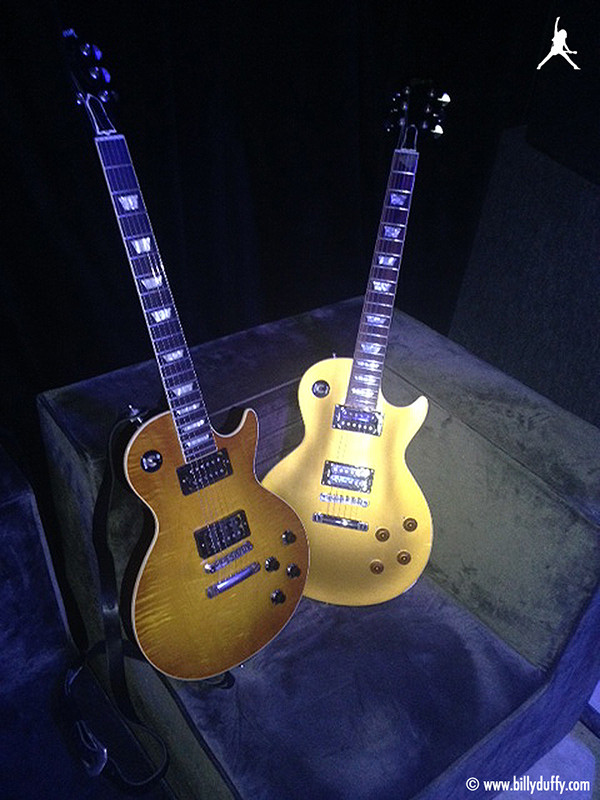 Billy Duffy's Gibson Les Pauls in the studio