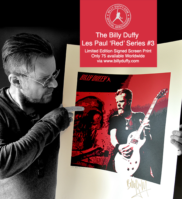 Billy Duffy Les Paul 'Red' Series #3 Limited Edition Screen Print