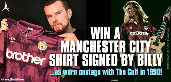 Win a Manchester City Shirt signed by Billy Duffy