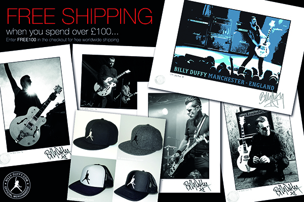 Billy Duffy Store Free Shipping Offer