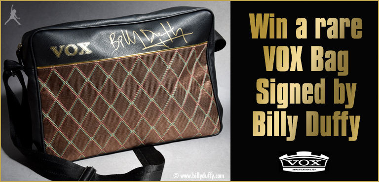 Win a rare VOX bag signed by Billy Duffy