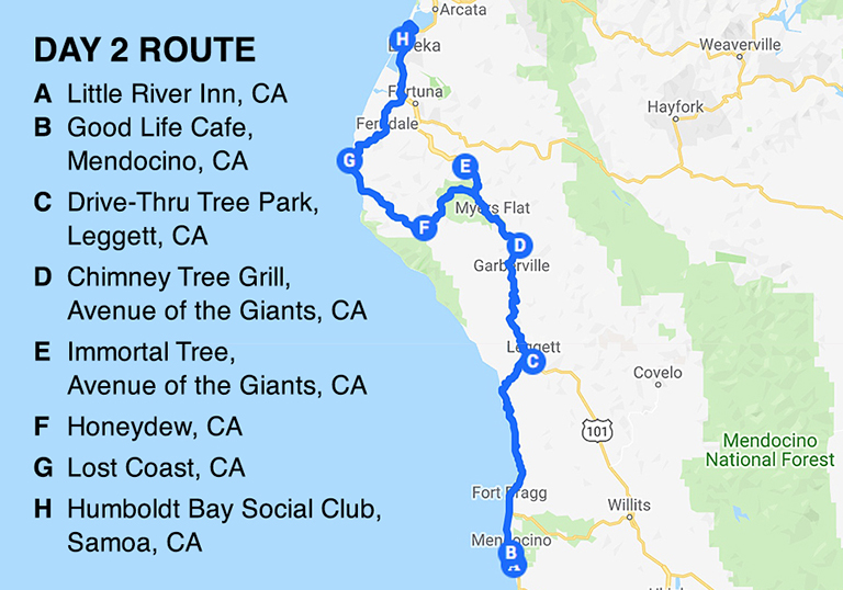 BD Road Trip Map Day 2 