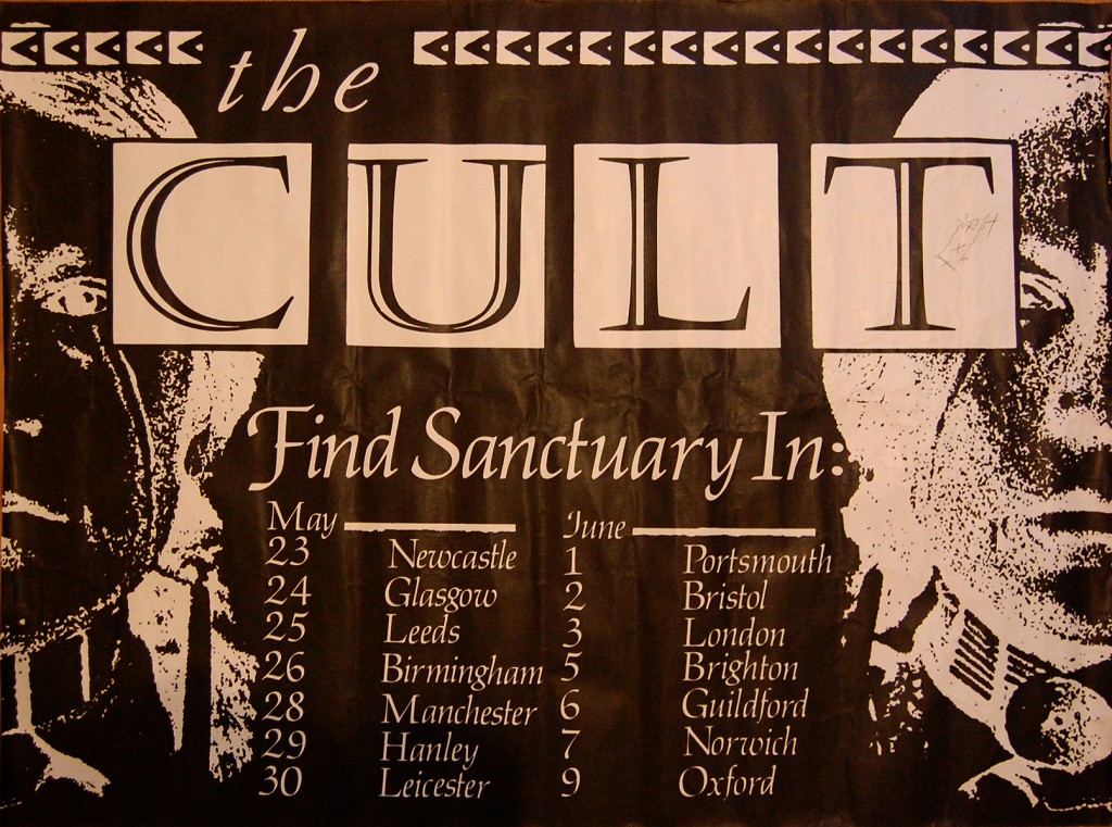 Billy Duffy's The Cult - 'Find Santuary' Tour Poster -1985