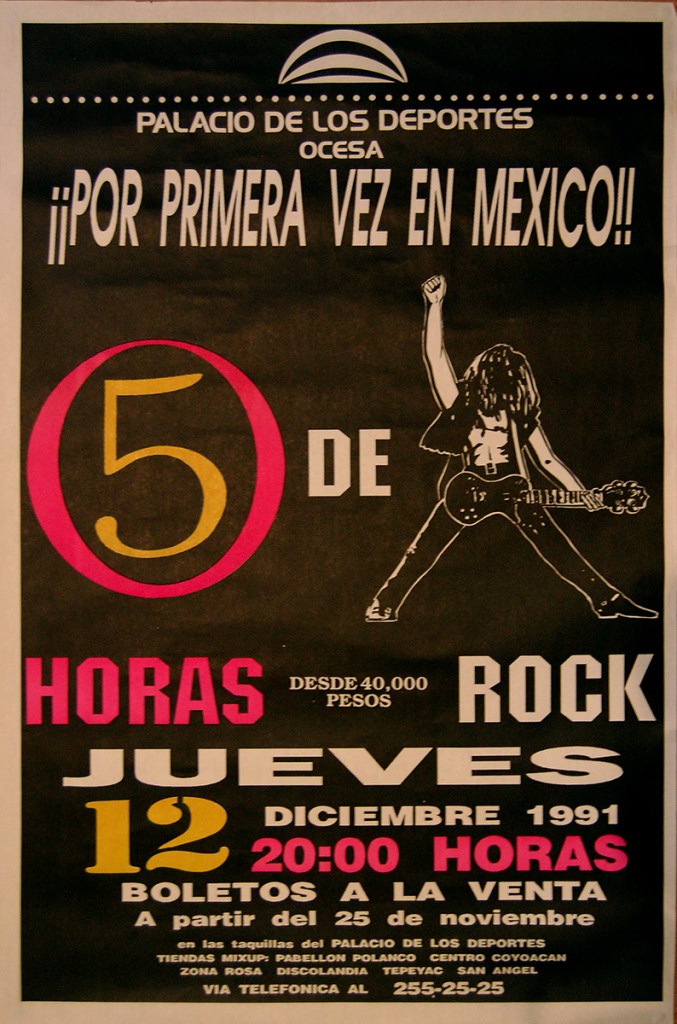 Billy Duffy's The Cult - Mexico Gig Poster 12-12-1991