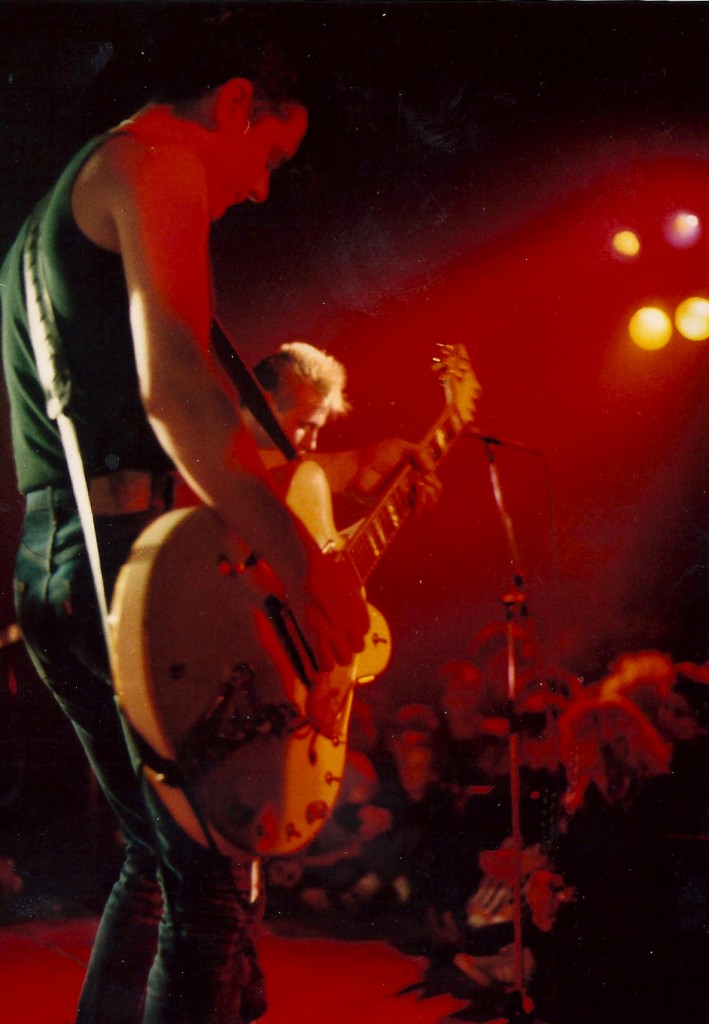 Billy Duffy onstage with Theatre of Hate 1982