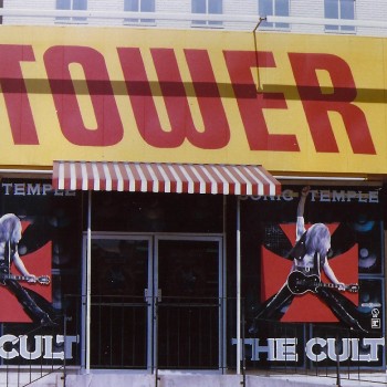 Sonic Temple takes over the window of Tower Records in Hollywood