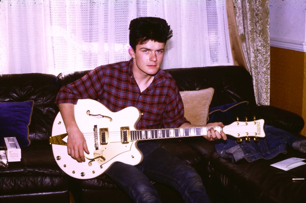 Billy Duffy with his first Gretsch White Falcon