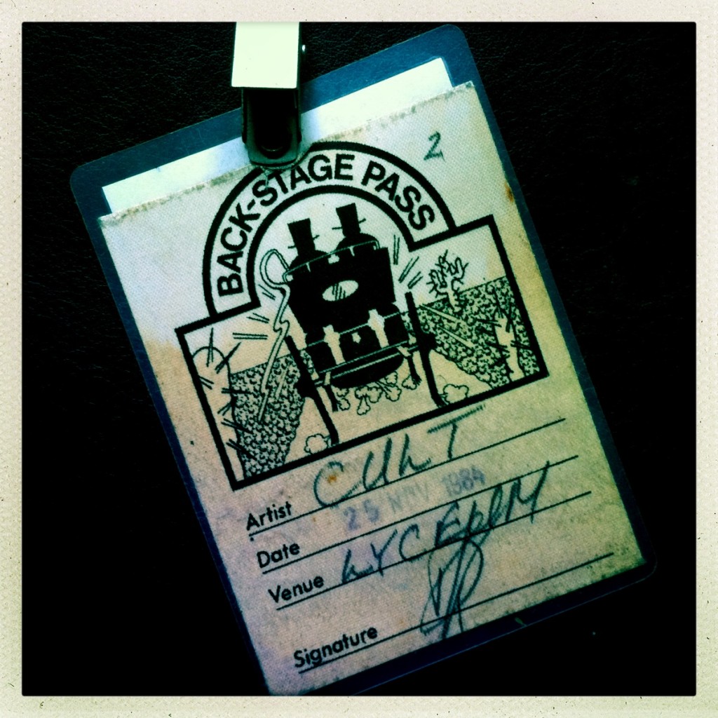 Billy Duffy's Backstage Pass - The Cult at London Lyceum 25-11-1985