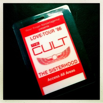 Billy’s Laminate from The Cult Love Tour 1986