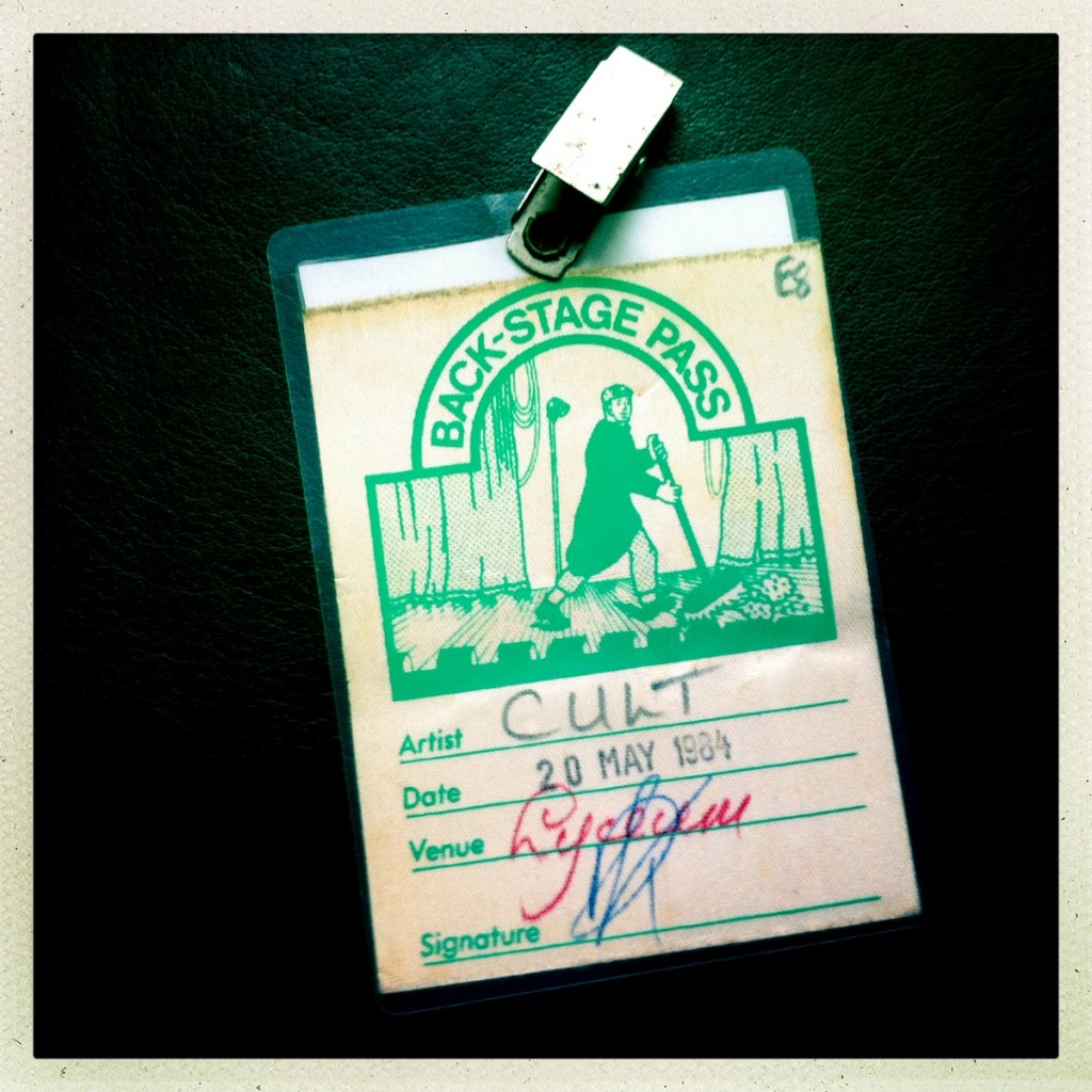 Billy Duffy's Backstage Pass - The Cult at London Lyceum 20-05-1984
