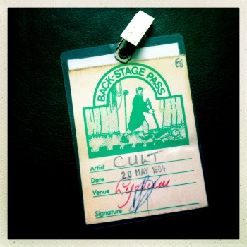 Billy’s Backstage Pass – The Cult at London Lyceum 20-05-1984