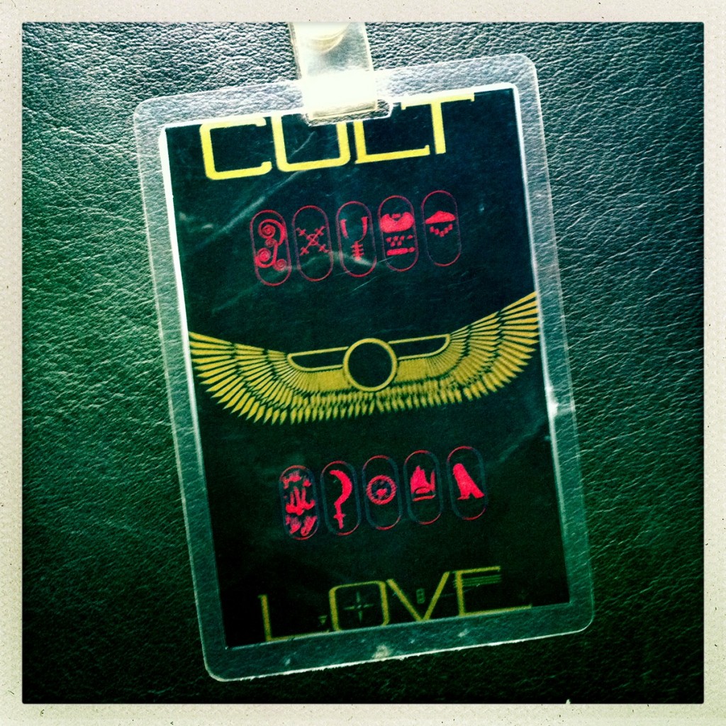 Billy Duffy's Laminate from The Cult Love Tour 1985 (front)