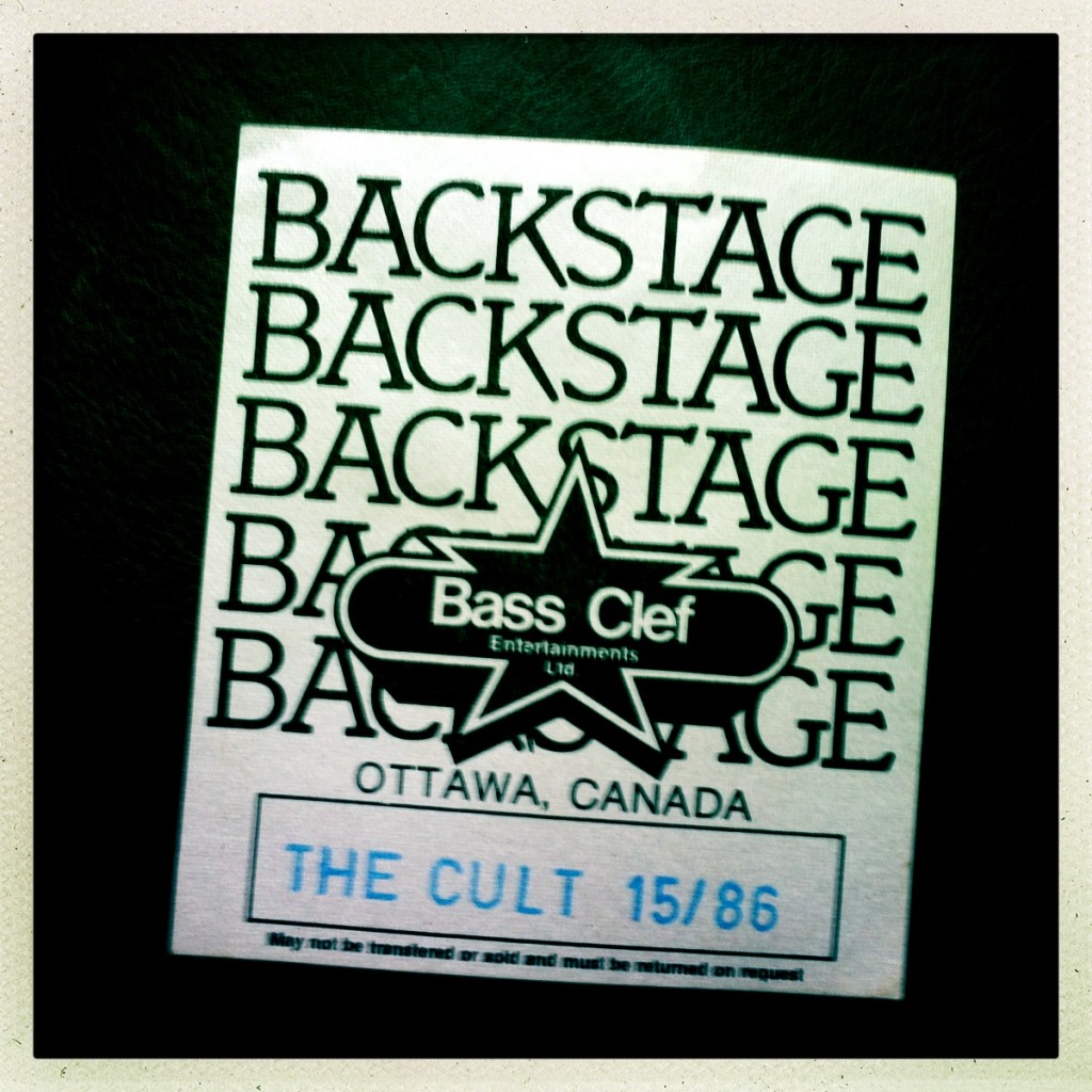 Backstage Pass for The Cult 26-03-1986