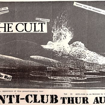 Flyer for impromptu show at Anti Club in LA – 1984