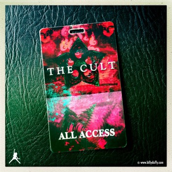 Billy’s laminate from The Cult ‘Beyond Good and Evil’ tour 2001