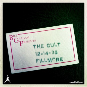 Pass for The Cult at The Fillmore, San Francisco, 14-12-1985