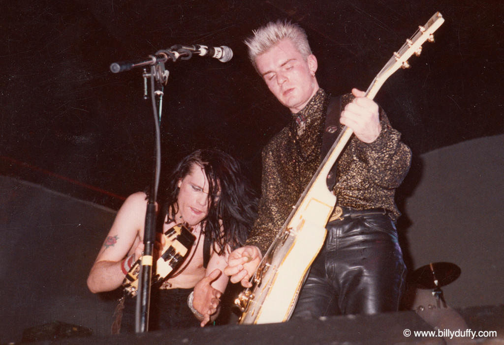 Billy & Ian onstage with The Cult - 1985