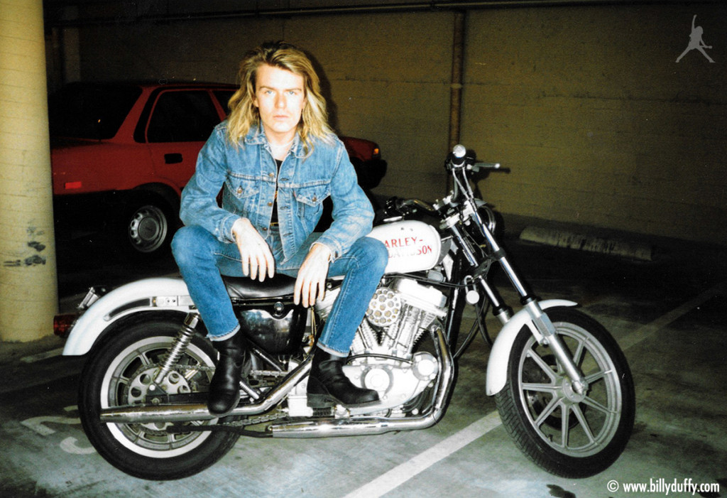 Billy Duffy and his white Harley...