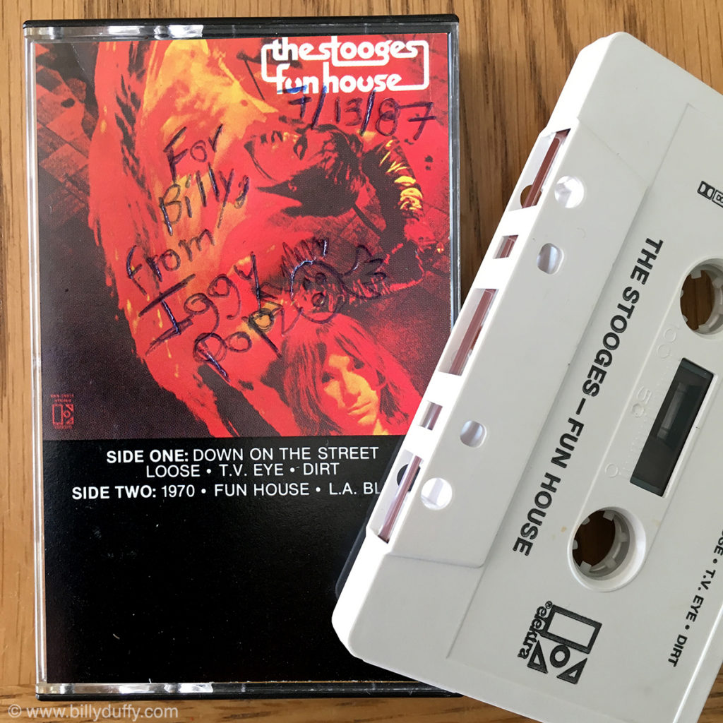 "Funhouse Fan Boy"... Stooges Cassette signed by Iggy