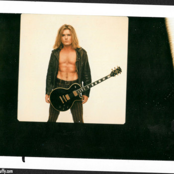 Polaroid with Black Les Paul