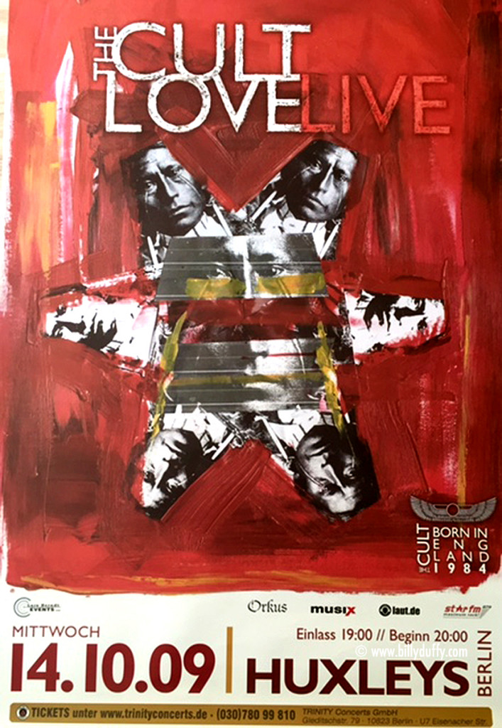 The Cult 'Love Live' Gig Poster 14-10-2009