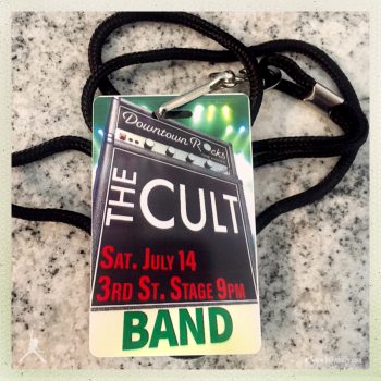 Billy’s Laminate for The Cult in Las Vegas 14-07-2018