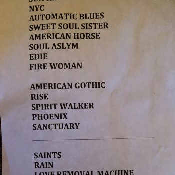 The Cult set list 03-05-2019