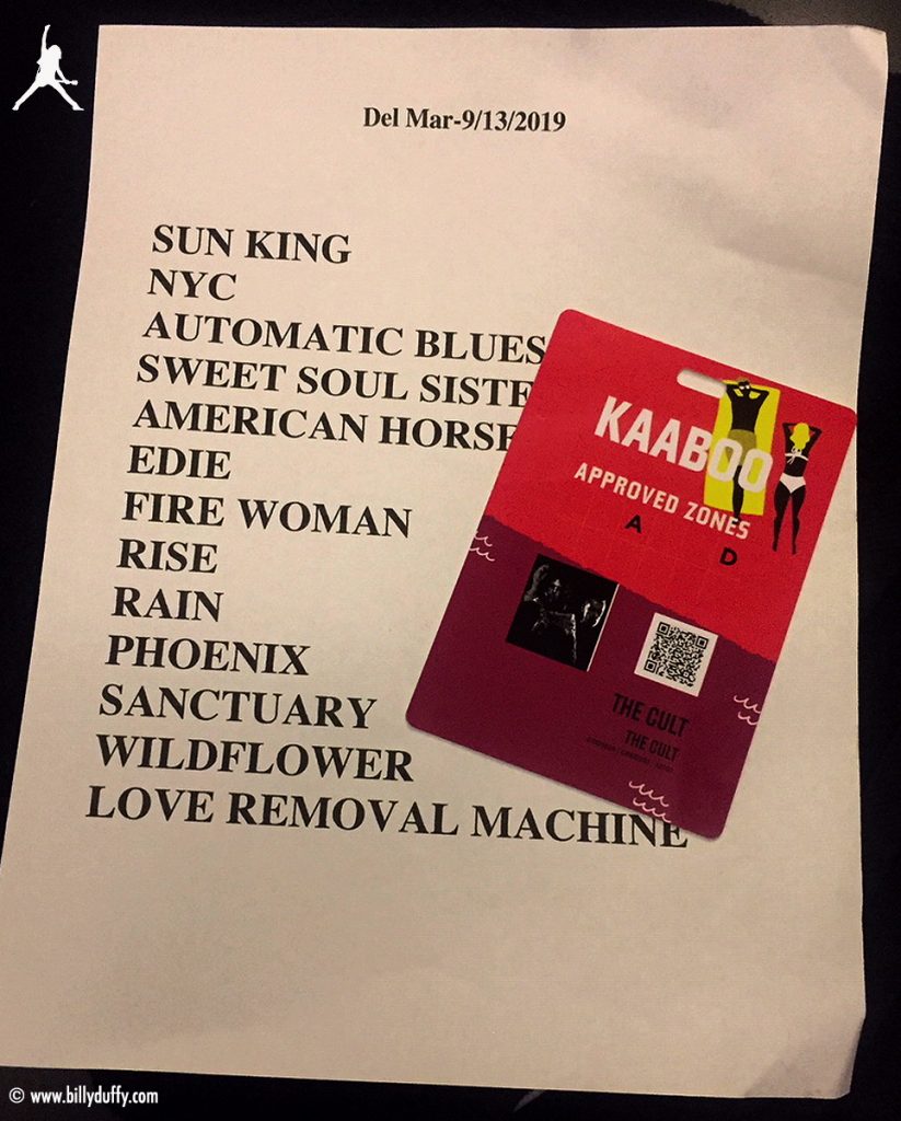 The Cult setlist 13-09-19