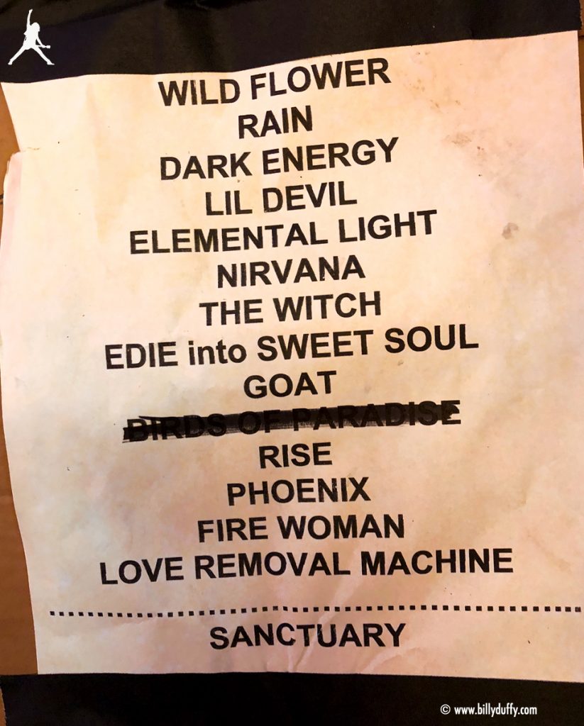 The Cult Set list 14-07-2018