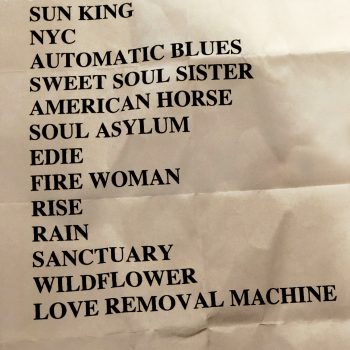 The Cult setlist 14-09-19