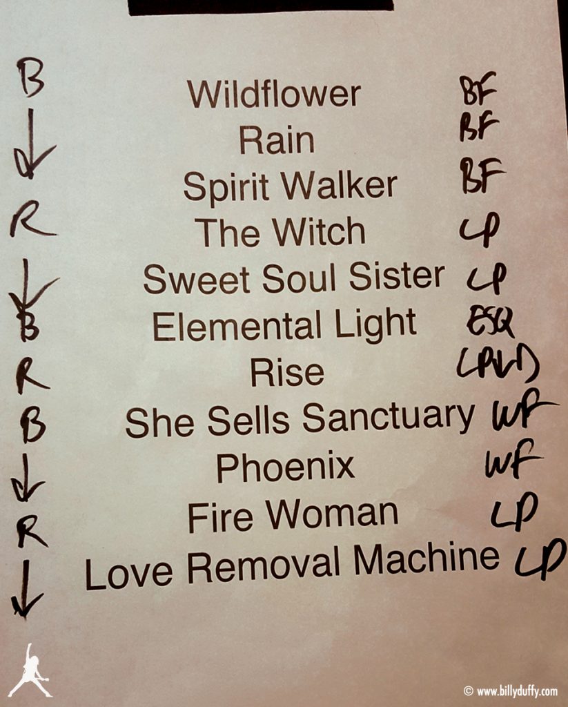 The Cult set list 04-08-18