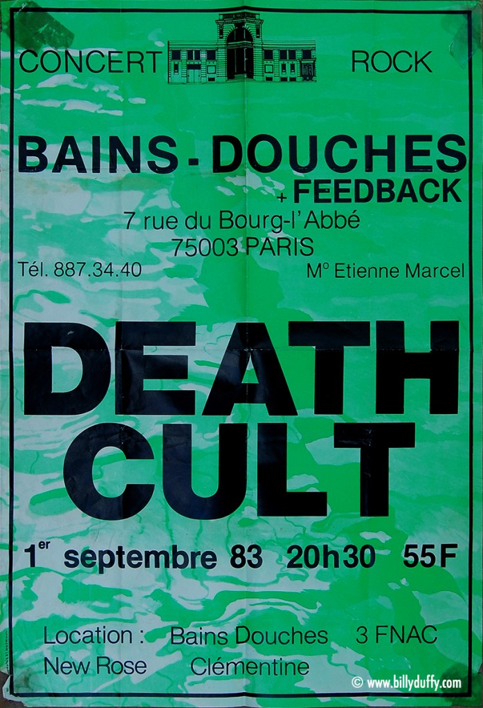 Death Cult Poster - Paris 01-09-1983