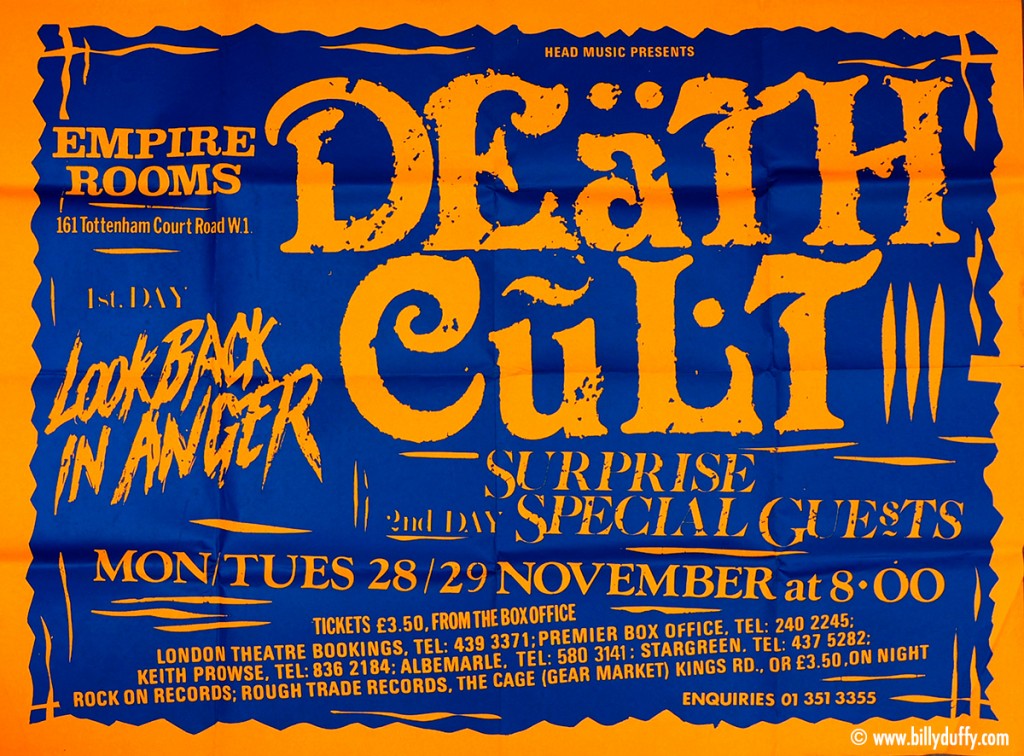 Death Cult Poster - London 29-11-1983