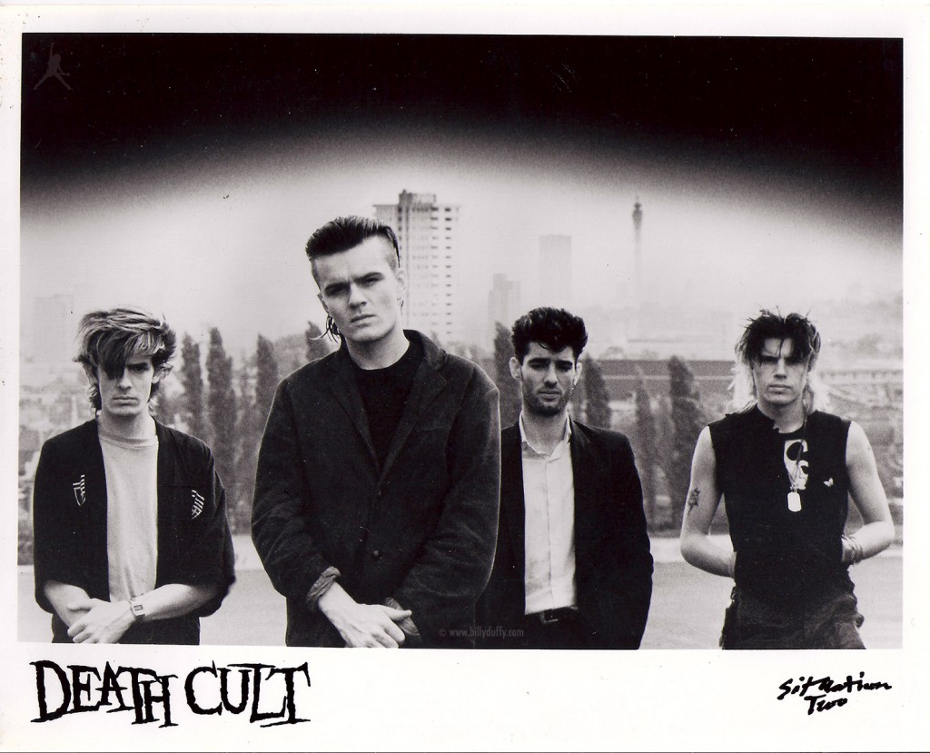 Death Cult press photo featuring Billy Duffy