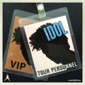 Billy’s Laminates from The Cult on the Billy Idol Tour – 1987