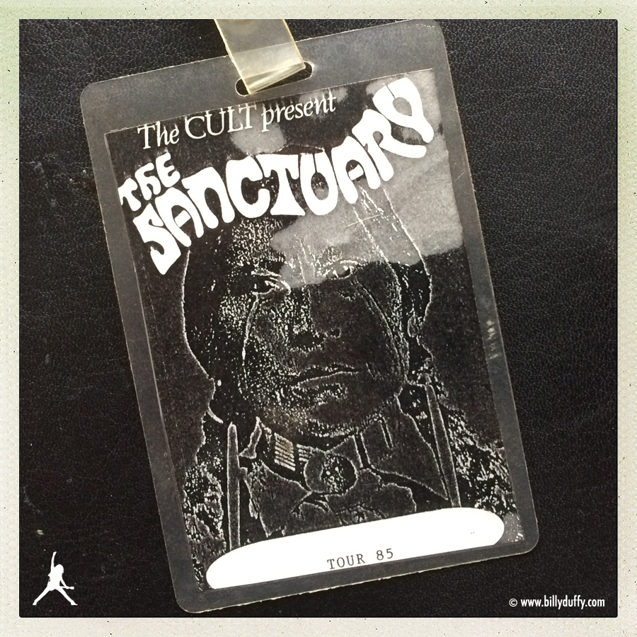 Billy's Laminate from The Cult 'Sanctuary' 1985 UK Tour