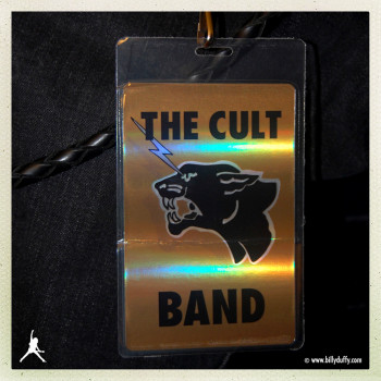 Billy’s laminate for The Cult Electric 13 tour 2013