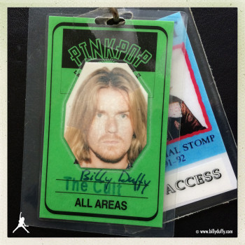 Billy’s Photo Laminate pass from The Cult at Pinkpop Festival