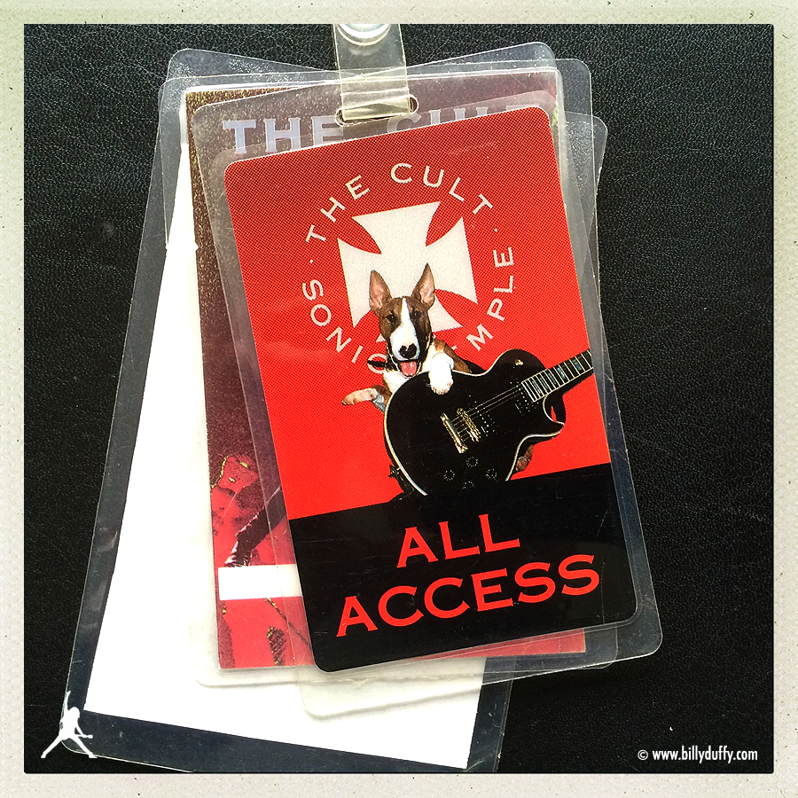 Billy's Laminate from The Cult 'Sonic Temple' Tour